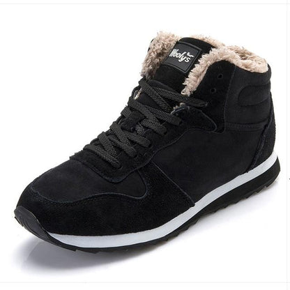 Casual Warme Winterschoenen Heren – Hoge Sneakers met Bontvoering
