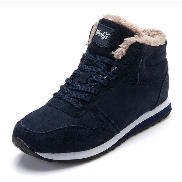 Casual Warme Winterschoenen Heren – Hoge Sneakers met Bontvoering