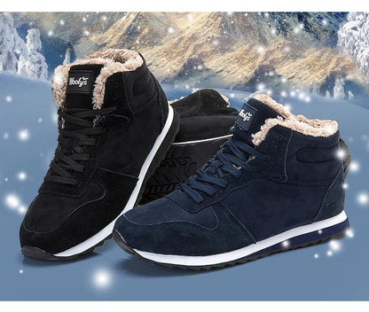 Casual Warme Winterschoenen Heren – Hoge Sneakers met Bontvoering