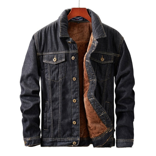 Men's Denim Jacket with Sherpa Lining - Warm and Tough