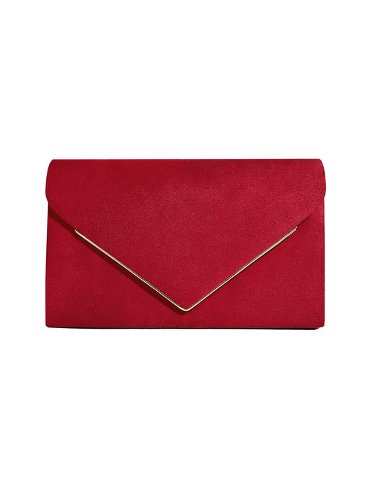 Fluwelen Envelope Clutch – Suède Look voor Avondelijke Elegantie
