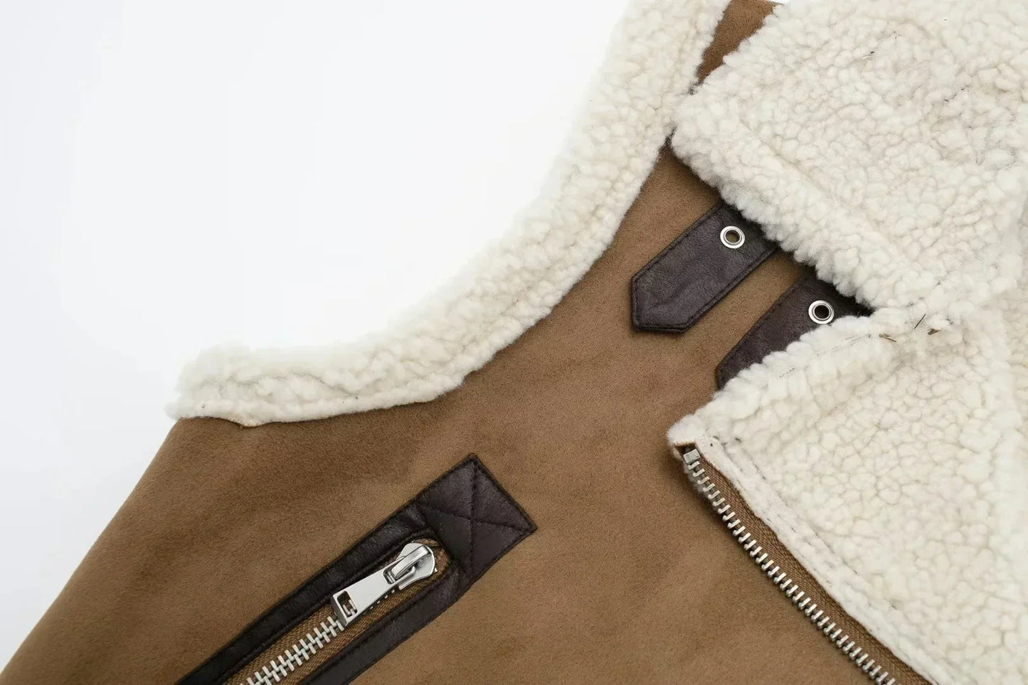 Dames Gilet met Shearling Voering – Stijlvolle Mouwloze Winterlaag