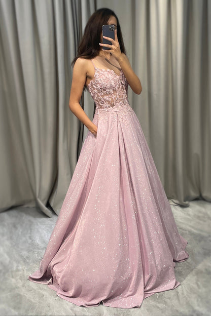 Aurélie | Luxury Glitter Gala Dress with Lace Corset and Maxi Skirt