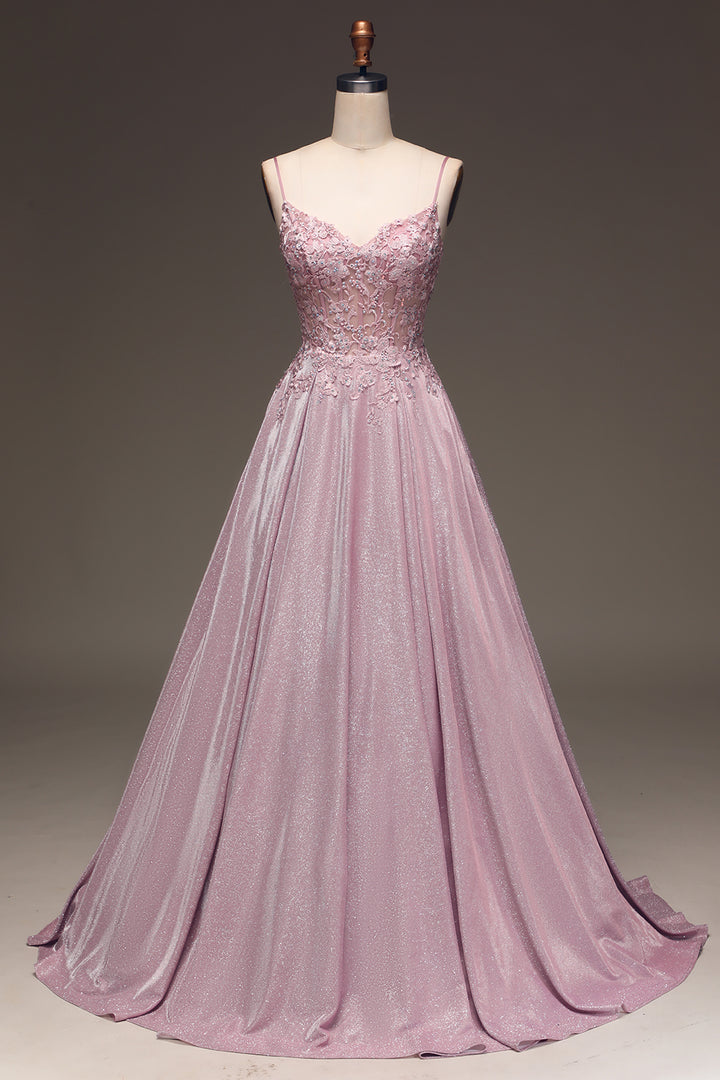 Aurélie | Luxury Glitter Gala Dress with Lace Corset and Maxi Skirt
