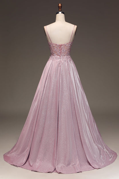 Aurélie | Luxury Glitter Gala Dress with Lace Corset and Maxi Skirt