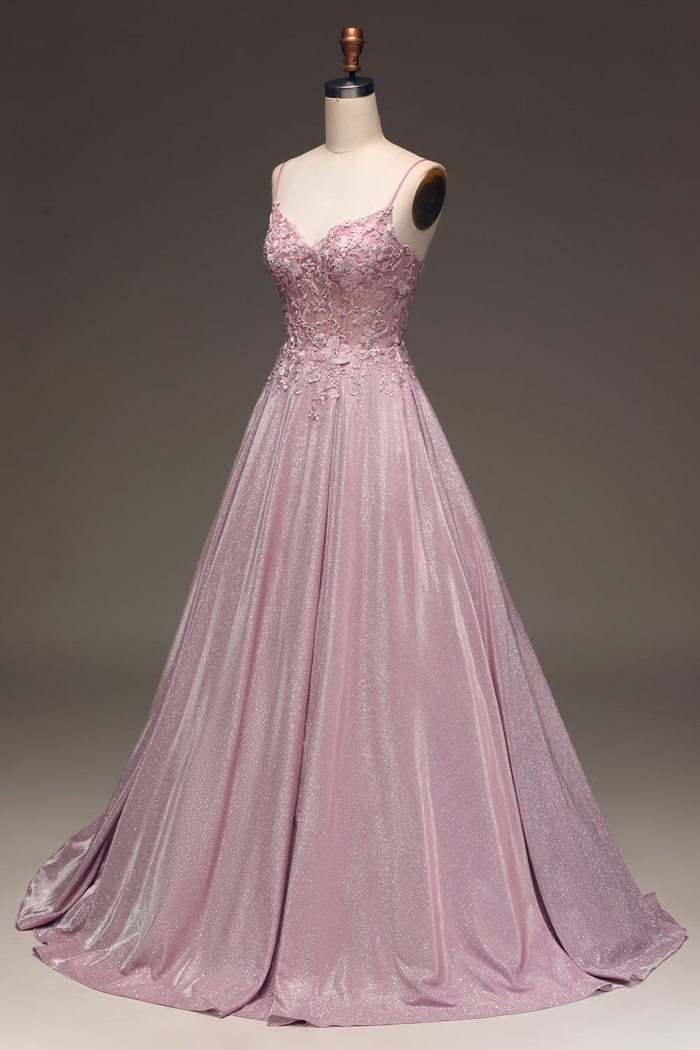 Aurélie | Luxury Glitter Gala Dress with Lace Corset and Maxi Skirt