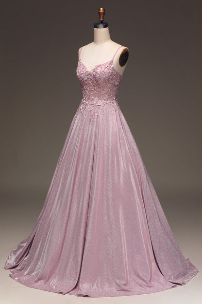 Aurélie | Luxury Glitter Gala Dress with Lace Corset and Maxi Skirt