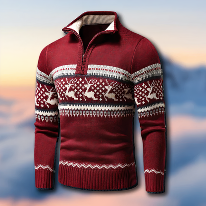 Siem Gebreide Kersttrui voor Heren-Herenkleding > Truien > Kersttruien-Myna Mode-Rood-XS-Myna Mode