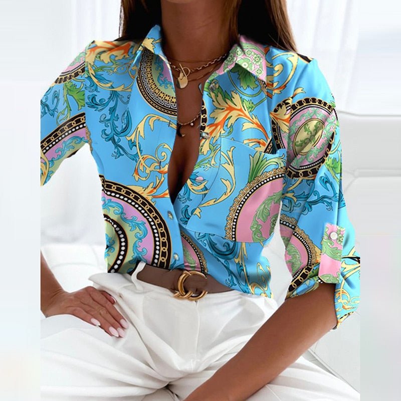 Kalea - Blouse met Omgeslagen Kraag voor Dames
