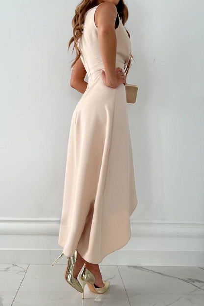 Valentina | Elegante Asymmetrische Midi Jurk voor Bruiloften en Feesten