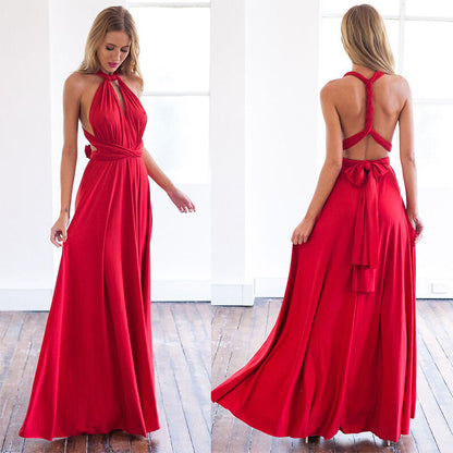 Women's Maxi Multiway Infinity Dress - Elegant Bridesmaid & Wedding Guest Dress