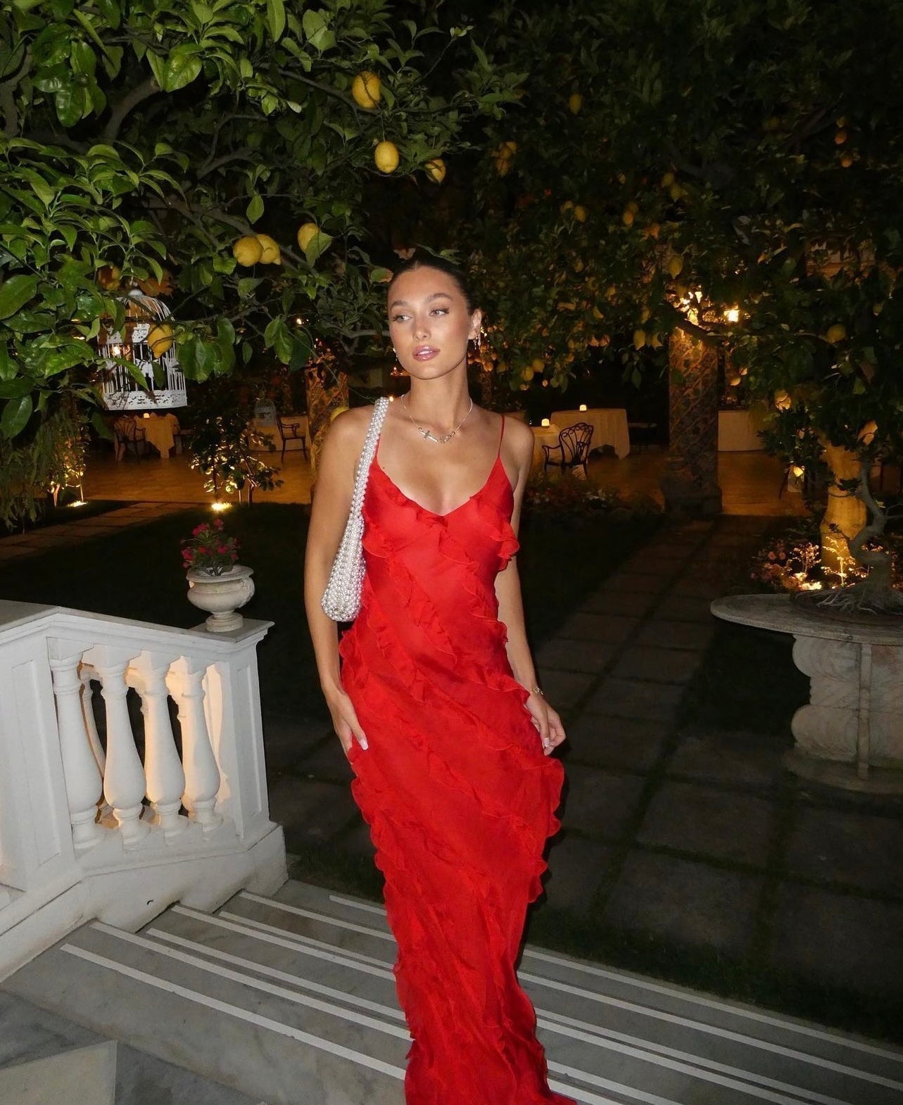 Women's Ruffle Maxi Dress – Elegant Day-to-Evening Style