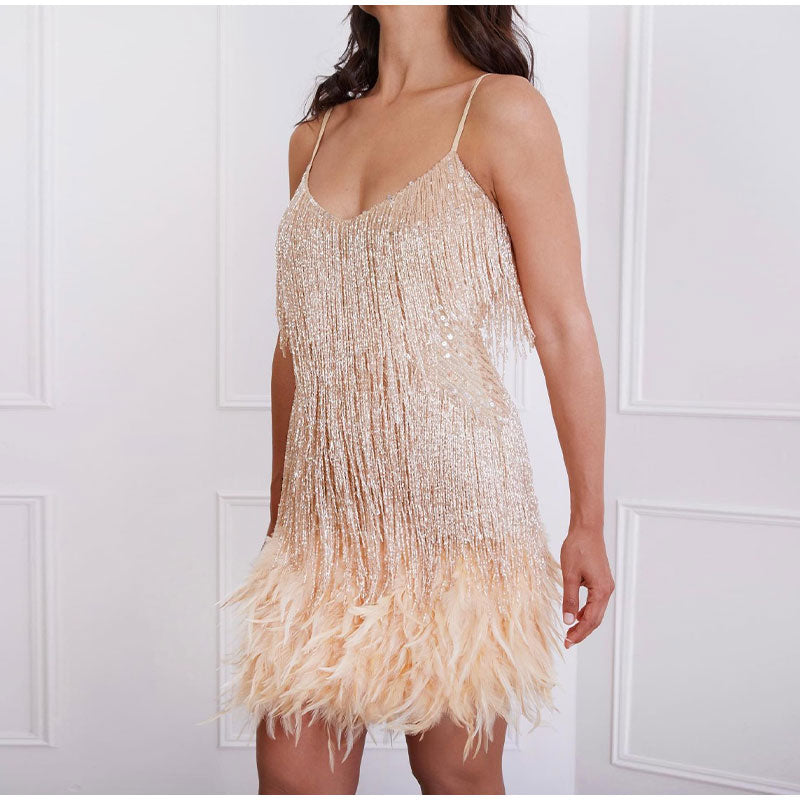 Elara Fringe Dress | Luxe Fringes & Elegant Fit | Party & Wedding Guest