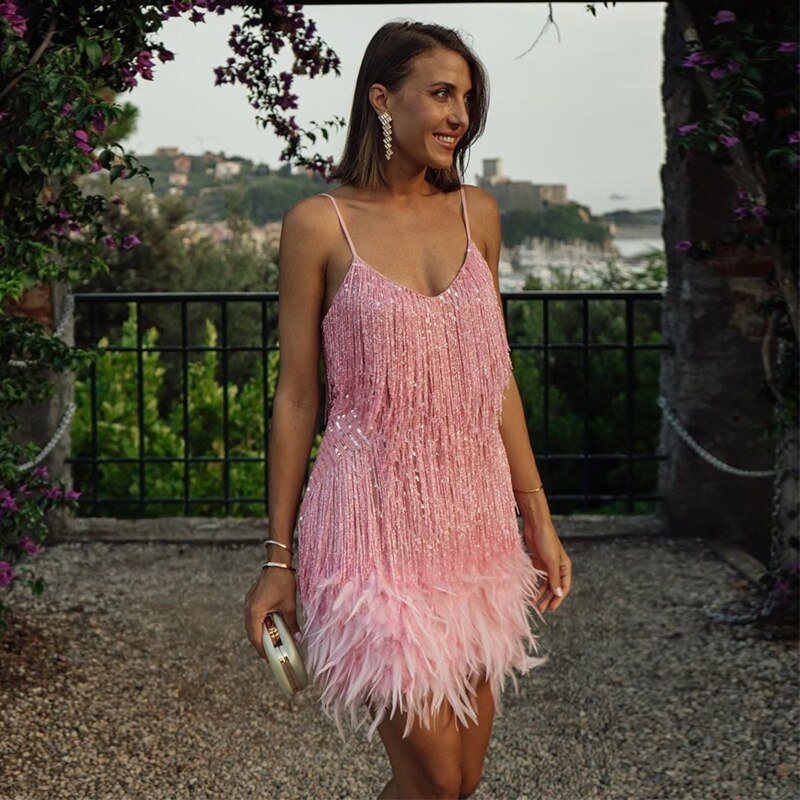 Elara Fringe Dress | Luxe Fringes & Elegant Fit | Party & Wedding Guest