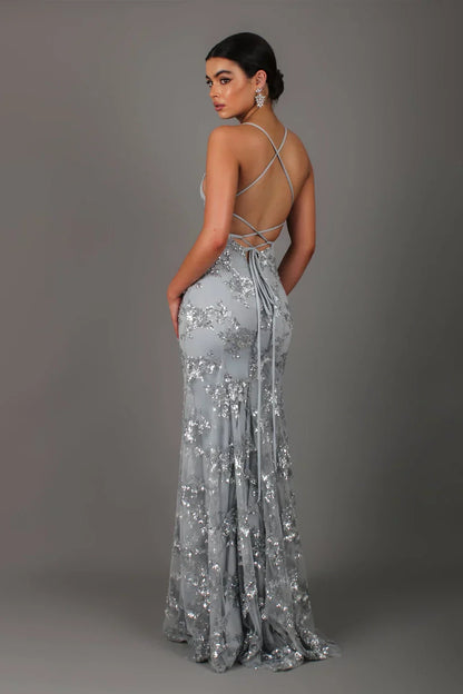 Women's Sequin Maxi Dress – Elegant, Fitted & Floor-Length Gown for Formal Events