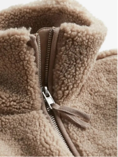 Damen Übergroße Teddy-Fleece-Jacke – Weich & Warm