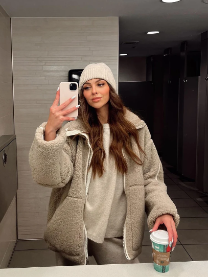 Damen Übergroße Teddy-Fleece-Jacke – Weich & Warm