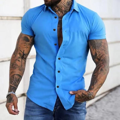 Heren Slim Fit Overhemd | Stretch & Casual Chic