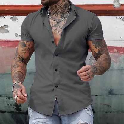 Heren Slim Fit Overhemd | Stretch & Casual Chic